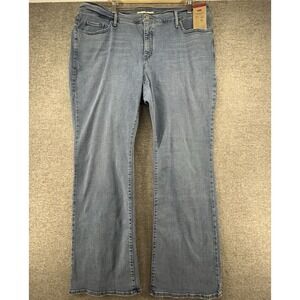 Levis 315 Shaping Bootcut Jeans Women Size 22W Light Blue Denim NEW